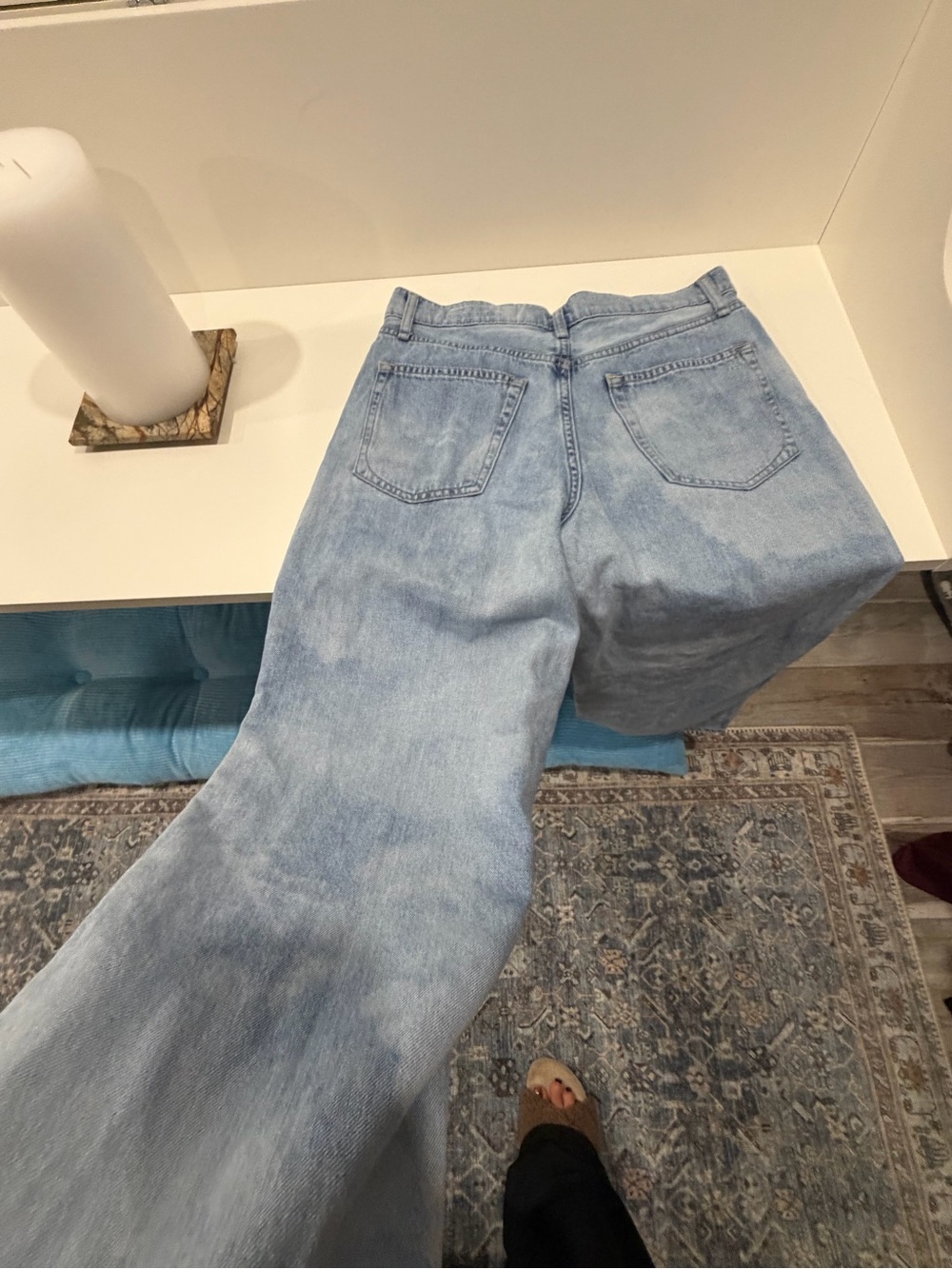 rag & bone Light Wash Tie-Dye Relaxed Jeans